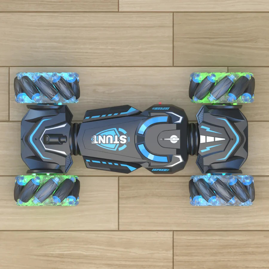 4WD RC трюкова машина з обертанням і дрифтом, 2.4G бездротове дистанційне керування, звукова та світлова іграшкова машина для дітей та хлопчиків