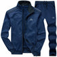 New Men Sets Fashion Sporting Suit Warm Embroidery Zipper Sweatshirt +Sweatpants Men Clothing 2 Pieces Sets Slim Tracksuit 2025