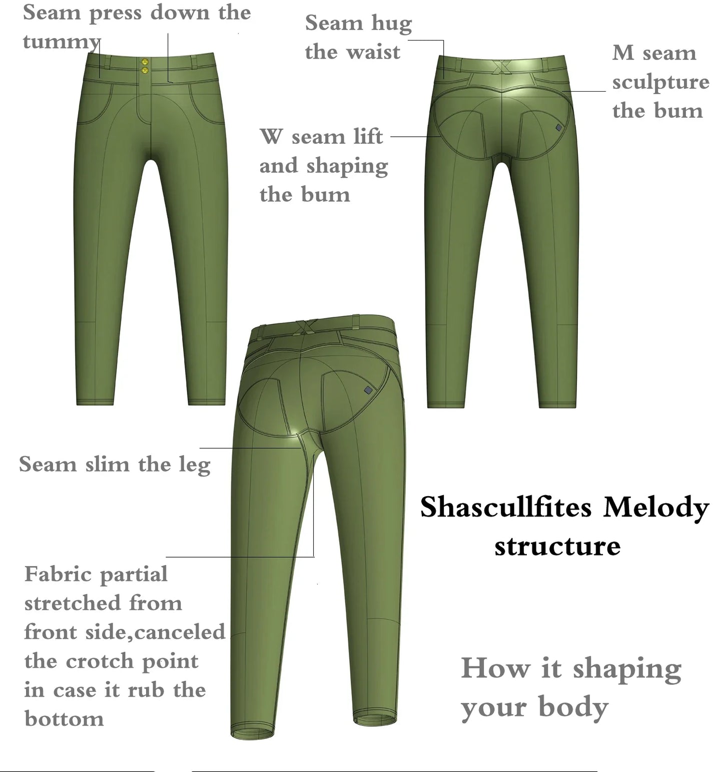 Shascullfites Melody Butt Lift Jeans Black Skinny Women Stretchable Jeans Slimming Jeggings Streetwear With Three Buttons