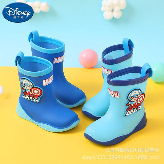 Чоботи з мультфільму "Людина-павук" від Disney, принцеса Ельза, модні довгі чоботи, а також оксамитове дитяче взуття.