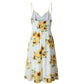 Summer New Women Sexy Sling Pocket Button Dot Beach Dress 2024 Female Bohemia Holiday Retro Fashion Solid Color Women's Clothing