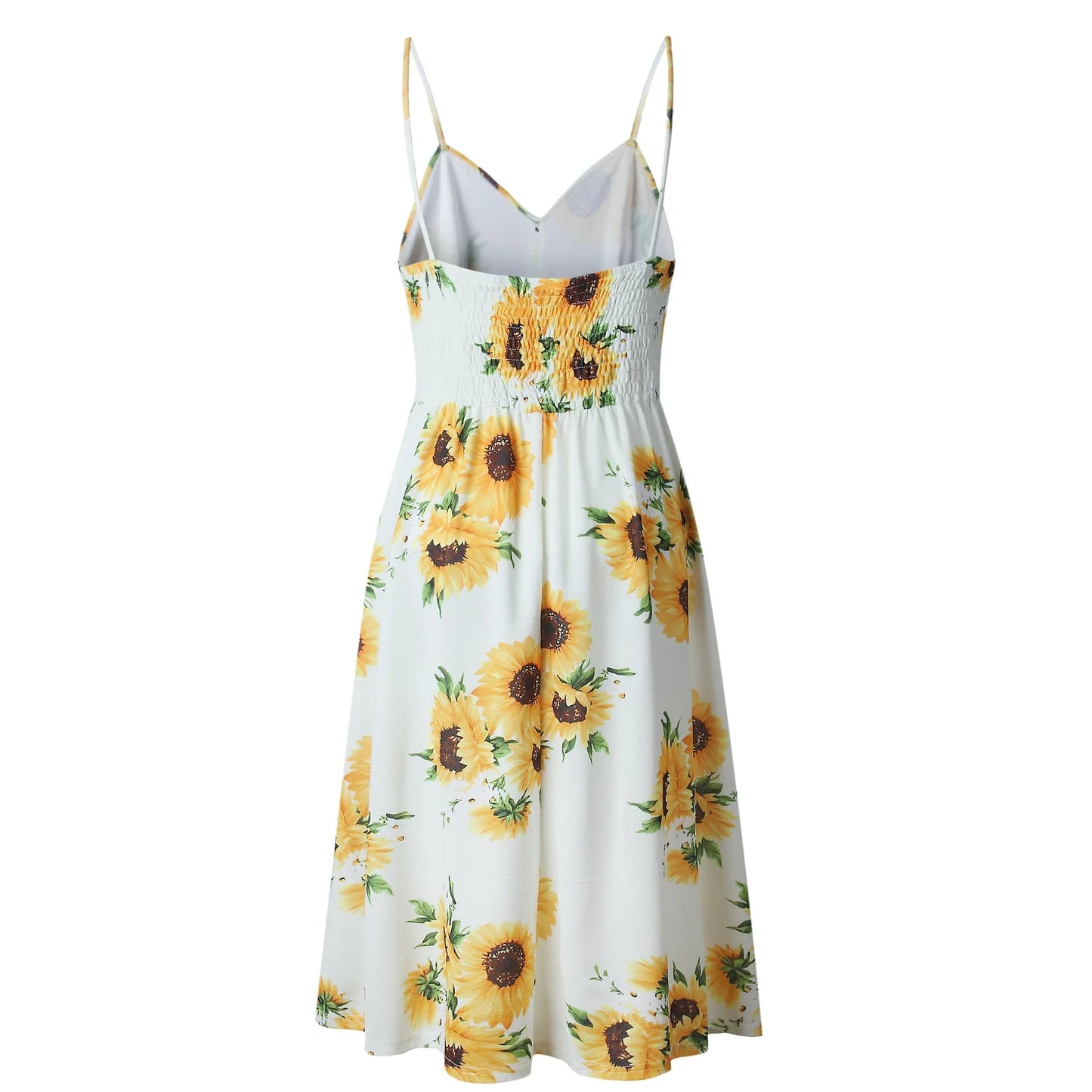 Summer New Women Sexy Sling Pocket Button Dot Beach Dress 2024 Female Bohemia Holiday Retro Fashion Solid Color Women's Clothing