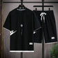 Men's casual sports suit, Korean style short-sleeved shirt + quarter pants, fashion high-end two-piece set, new summer 2025