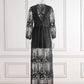 Jastie 2025 Summer Boho Women Maxi Dress Loose Embroidery White Lace long Tunic Beach Dress Vacation Holiday Women Clothing