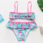 2-8Y New Fashion Kid Unicorn Design Bikini Set Lovely Two Pieces Child Swimwear Cute Girl Flouncing Swimsuit Summer Beachwear