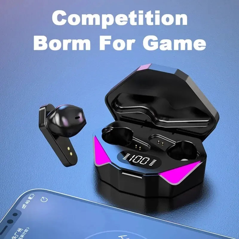 X15 TWS ігрові бездротові Bluetooth-навушники з мікрофоном, басовим звуком, 9D стерео музикою, HiFi гарнітура для геймерів, сумісна з усіма телефонами