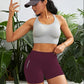 Women High Waist Workout Shorts Yoga Short Pant
