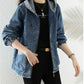 Women Denim Jacket New Spring Autumn Long Sleeve Tops Female Casual Hooded Jeans Jackets Women Big pocket Cowgirl Outerwear