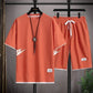 Men's casual sports suit, Korean style short-sleeved shirt + quarter pants, fashion high-end two-piece set, new summer 2025