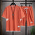 Men's casual sports suit, Korean style short-sleeved shirt + quarter pants, fashion high-end two-piece set, new summer 2025