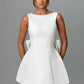 Elegant Pearl Bow Backless Short Dress Women's Sleeveless Party Cute Mini Dresses Black White Pink Chic Birthday Evening Y2K New