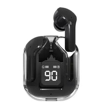 Бездротові Bluetooth навушники TWS з шумопоглинанням HiFi стерео спортивні навушники з цифровим дисплеєм, прозорий чохол для зарядки