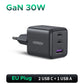UGREEN 30W GaN зарядний пристрій PD 3.0 QC4.0 USB C зарядний пристрій для iPhone 16 15 14 Pro Samsung S25 Xiaomi планшет iPad Air Pro зарядний пристрій для телефону