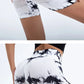 Summer Women High Waist Butt Lift Shorts Legging Seamless Leggings Fashion Tie Dye Shorts Gym Workout Running Pants