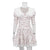 Summer Floral Printed Patchwork Mini Dress Female V-Neck Short Sleeve Slim Fashion Elegant Party Dresses Gown For Women Vestidos