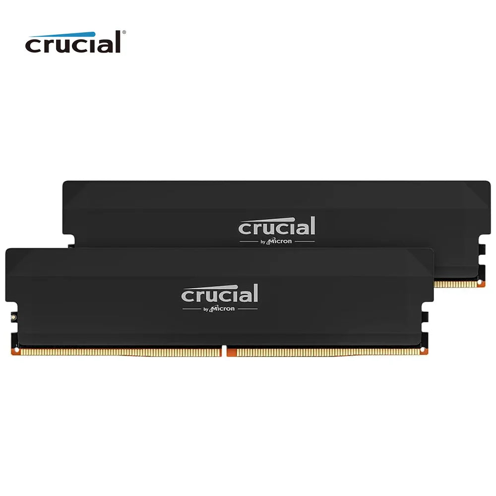 Crucial Pro DDR5 RAM 2x16GB 6000MHz, 6400MHz розгін оперативної пам’яті для настільних ігрових комп’ютерів, сумісна з Intel XMP 3.0 та AMD Expo