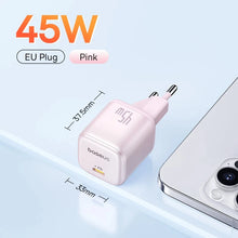 Baseus Picogo 45W USB Charger PD QC 3.0 Fast Charger Quick Charger For iPhone 16 15 14 Pro Travel Phone Charger for Samsung S24