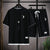 2025NewSummer New Mens Tracksuit Linen Fabric T-shirt and Shorts Two Piece Set Men Sports Suit Fashion Breathable Sets