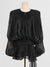 Fashion Ruffles Hem Solid Mini Dress Women Elegant O-neck Lantern Sleeve Short Dresses 2025 New High Street Vocation Vestidos