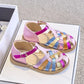 Girls Sandals New 2025 Summer Fashion Princess Party Dress Shoes Kids Colorful Soft Sandals Toddler Children Beach Weave Flats