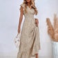 Amazon Cross border Foreign Trade European and American Women's Wear 2024 Spring/Summer Fashion V-neck Waist Long Dress High Wai