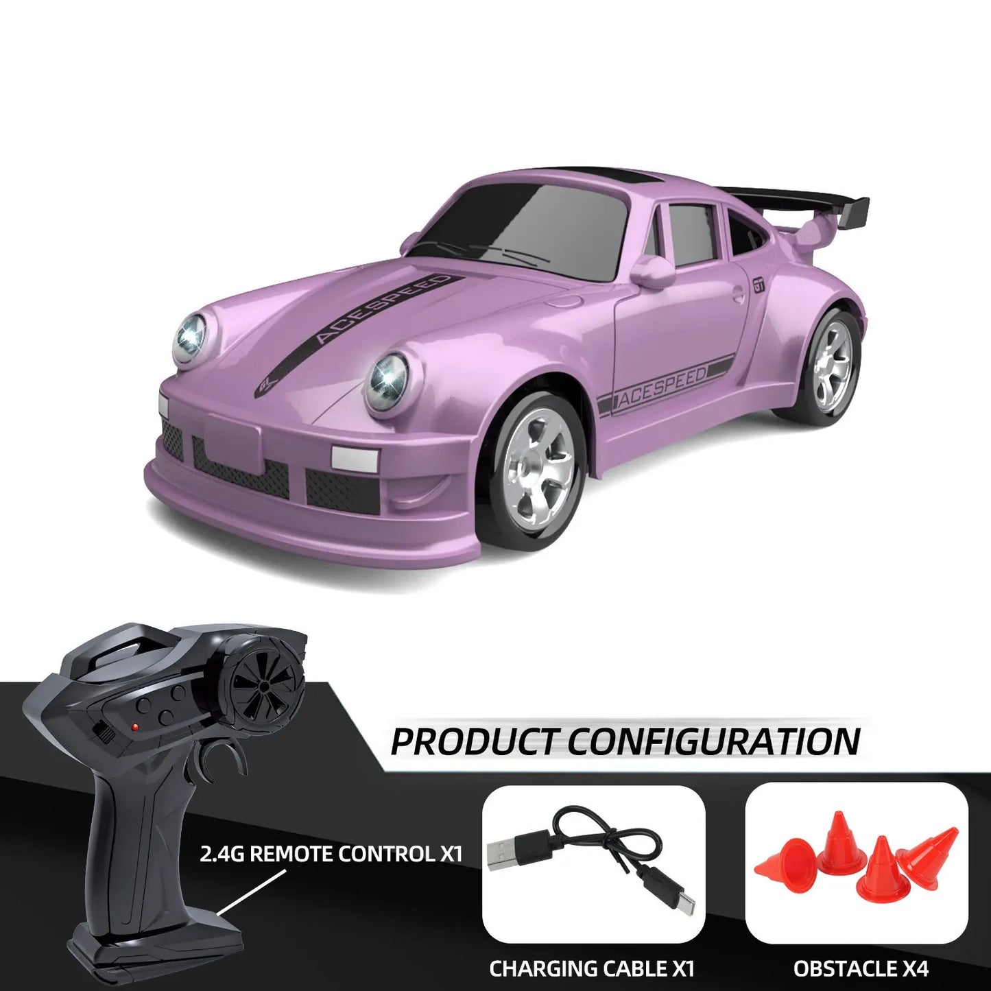 2025 Новий 1/64 Rc автомобіль Настільна іграшка з дистанційним керуванням Трюковий автомобіль з дистанційним керуванням Дрифт Rc Міні гонки 2.4g Симуляційна іграшкова модель Gif