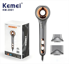 Фен для волосся Kemei KM-2061 з потужністю 110 000 об/хв, з негативним іонним струмом та гарячим та холодним повітрям