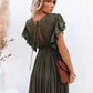 Women Swimsuit Cover Ups Mandarin Sleeve Kaftan Beach Tunic Dress Robe De Plage Solid White Pareo Beach Cover-ups