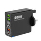 200 Вт 6-портовий USB C зарядний пристрій Супершвидка зарядка PD3.0 USB C Type C зарядний пристрій для мобільного телефону для iPhone 16 SE4 Samsung Xiaomi iPad
