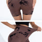 Summer Women High Waist Butt Lift Shorts Legging Seamless Leggings Fashion Tie Dye Shorts Gym Workout Running Pants