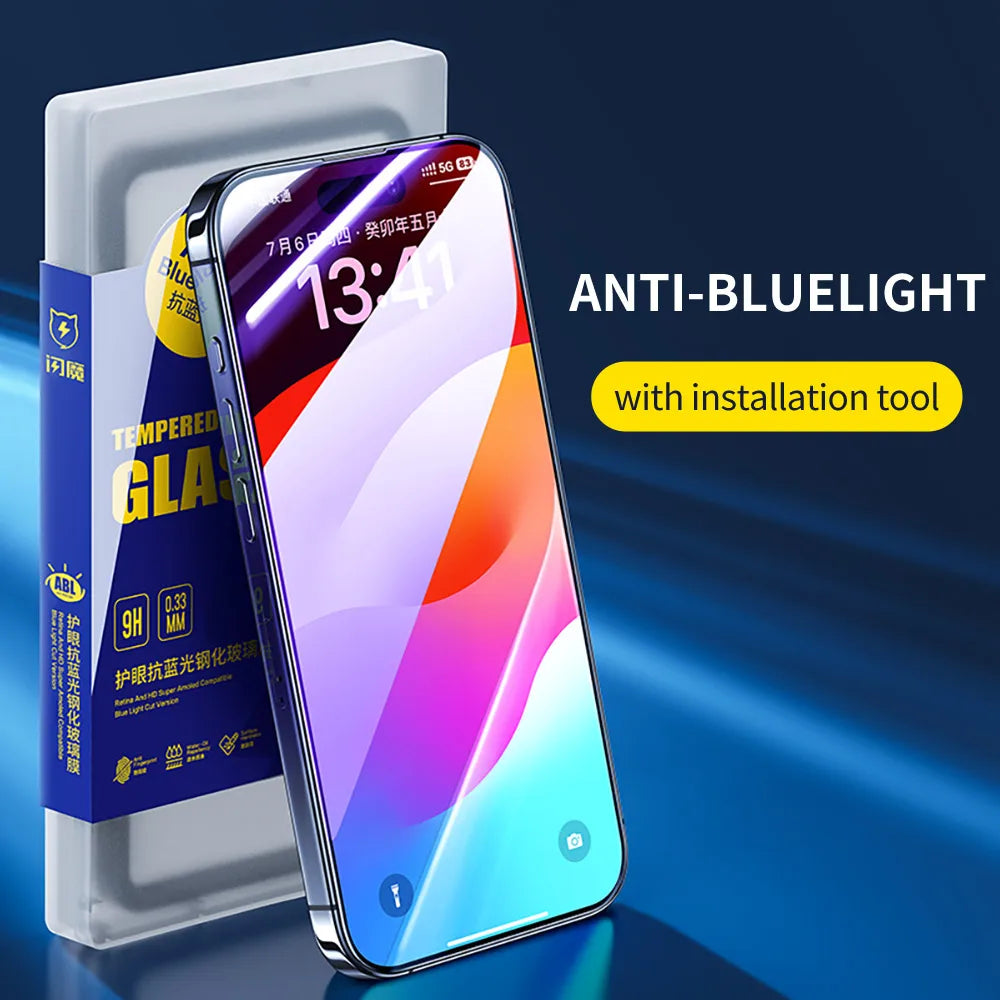 SmartDevil повноекранне загартоване скло для iPhone 16 Pro Max 16Pro Захисне скло для iPhone 15Pro 15 Pro Max HD Антиблакитне світло