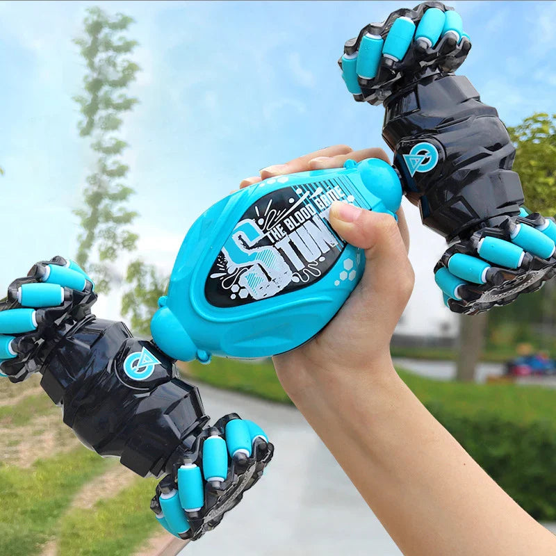 4WD RC дрифт-автомобіль з музикою, світлодіодним підсвічуванням, 2.4G радіокеруванням жестами, спреєм, трюковою машиною, що обертається на 360°, іграшка для підйому, подарунок