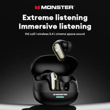 Бездротові Bluetooth 5.4 навушники Monster MQT52 з тривалим часом роботи від батареї, ігрові навушники, дворежимний HIFI стереозвук, гарнітура з мікрофоном