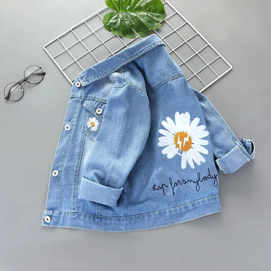 2-12 Years Girls Denim Jacket Spring Autumn Fashion Kids Jean Coat For Girls Sweet Little Princess Outerwear Children's Clothing