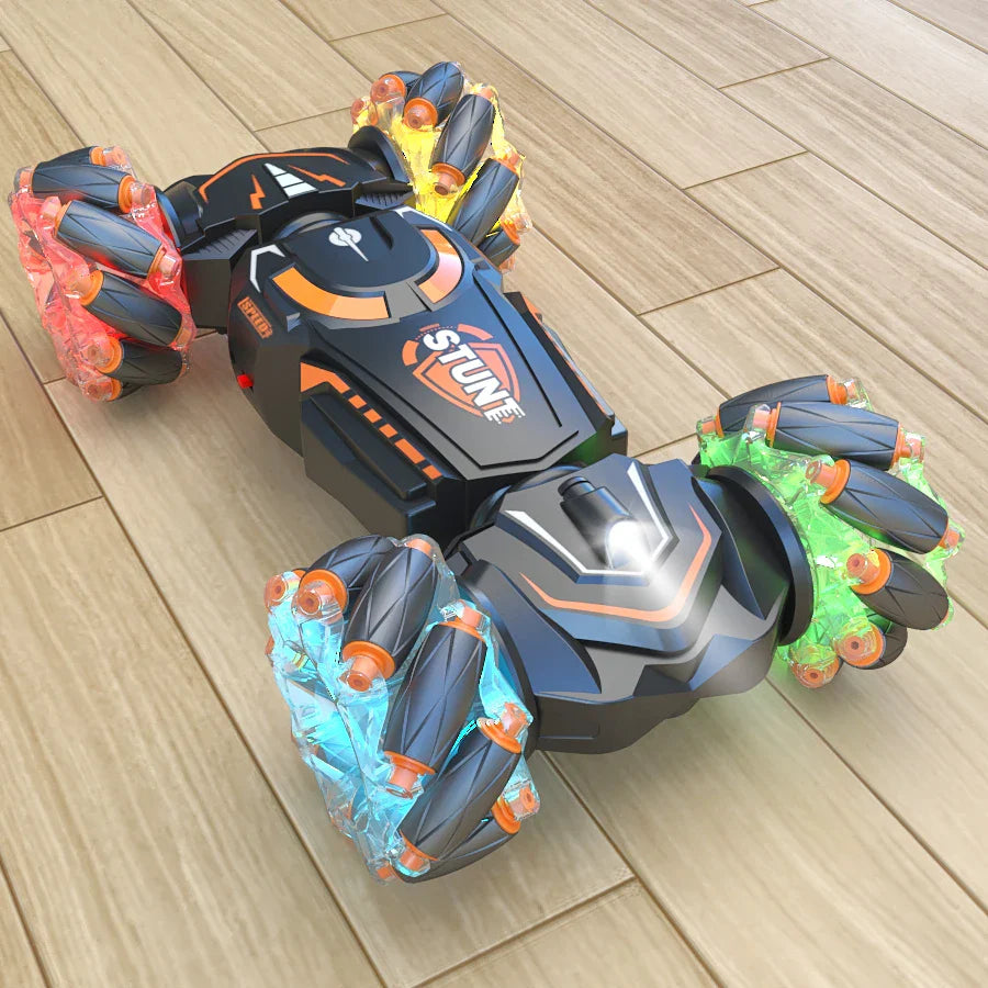 4WD RC трюкова машина з обертанням і дрифтом, 2.4G бездротове дистанційне керування, звукова та світлова іграшкова машина для дітей та хлопчиків