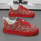Men's Graffiti Prints Canvas Sneakers 2024 Spring Autumn Breathable Fashion Vulcanize Shoes Outdoor Lace Up Men Casual Shoes