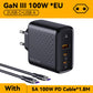 Зарядний пристрій VOLTME 100W GaN для Macbook, планшета, USB Type C, швидка зарядка для iPhone 15 14 13 12, Quick Charge 4.0 3.0