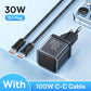 Зарядний пристрій Baseus 30W GaN для телефону, зарядний пристрій для iPhone 16 15 14 13 12 Pro Max, USB C зарядний пристрій, підтримка PD QC PPS швидкої зарядки для ноутбука