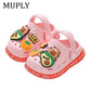 Children's Sandals DIY Female Cartoon Cute Dinosaur Home Soft Sole Indoor Small Children Toddler Baotou Baby Slippers Man
