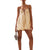 Women Loose Spaghetti Strap Dress Summer Crystal Rhinestone Cutout Cocktail Party Mini A-line Dress for Beach Nightclub