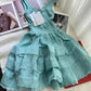 High-end New Short Dress Women's Summer French Style Exquisite Design Sense Niche Sleeveless Vest Stitching Dress 2024