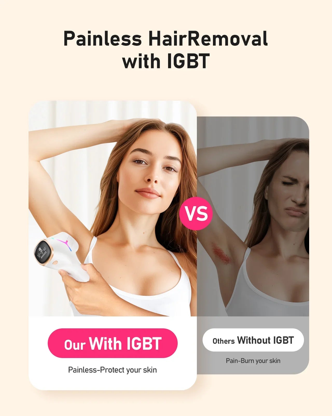Laser Hair Removal 999900+ Flash 22J IPL Hair Remover Device 3 Modes Body Face Bikini Home Treament Laser Epilator for Women Men