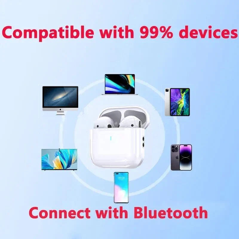 Оригінальні бездротові Bluetooth-навушники Air Pro True Wireless з HiFi звуком, низькою затримкою та шумозаглушенням для iPhone та Android
