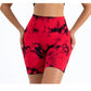 Summer Women High Waist Butt Lift Shorts Legging Seamless Leggings Fashion Tie Dye Shorts Gym Workout Running Pants
