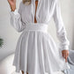 Spring And Autumn Style Long Sleeved Dress Short Skirt Sexy Chest Hollow Half Collar Waist Cinching Big Swing Pullover Red Dress