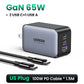 UGREEN 65W GaN зарядний пристрій Quick Charge 4.0 3.0 USB C зарядний пристрій для iPhone 16 15 14 Pro Max ноутбука Macbook Air планшета PD швидка зарядка