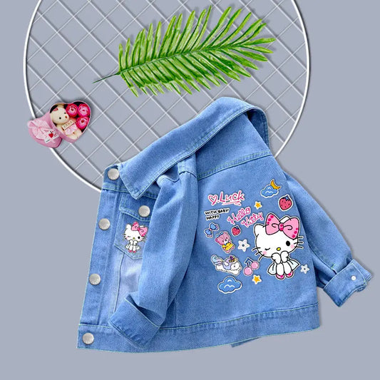 Baby Boys Girls Mickey Minnie Mouse Denim Jacket Clothes 2024 New Spring Autumn Toddler Kids Casual Outerwear Children Clothing
