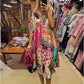 Casual V Neck Loose Midi Dresses For Women Summer Leopard Colorful Printed A-Line Party Dress Short  Sleeve Female Clothing