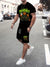 Hawaiian Coconut 3D Print Fashion Crew Neck Men's Suit Everyday Casual Short Sleeve And Shorts Harajuku Street Fashion Suit