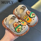 Children's Sandals DIY Female Cartoon Cute Dinosaur Home Soft Sole Indoor Small Children Toddler Baotou Baby Slippers Man